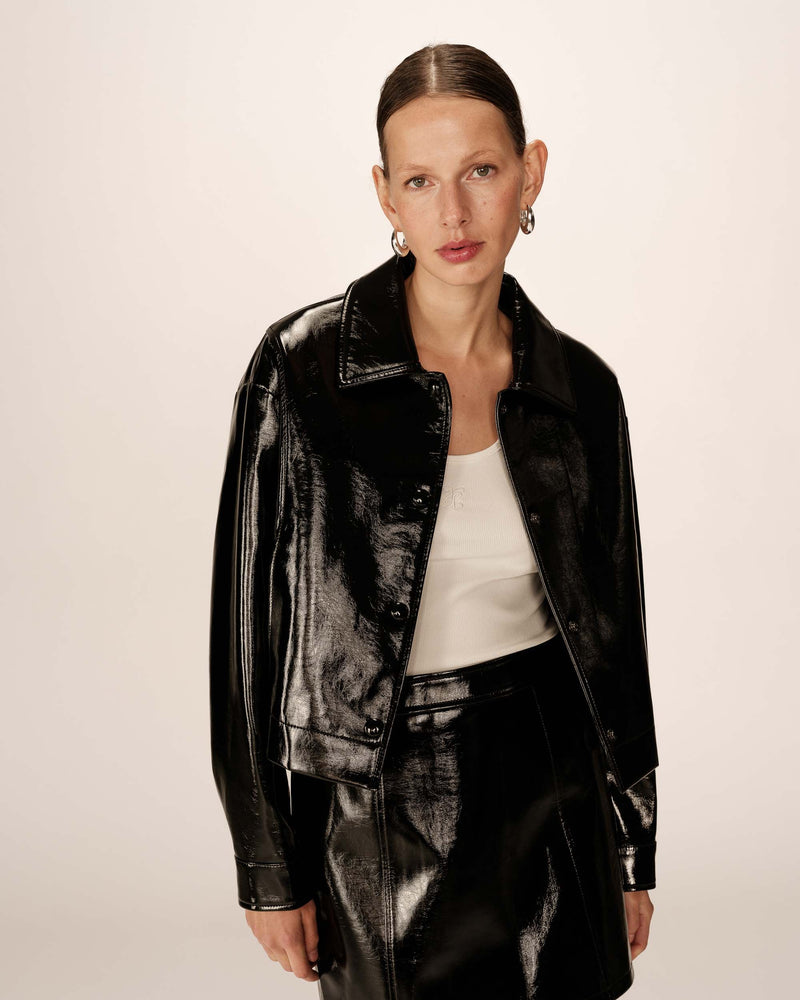 Powder Black Short Jacket