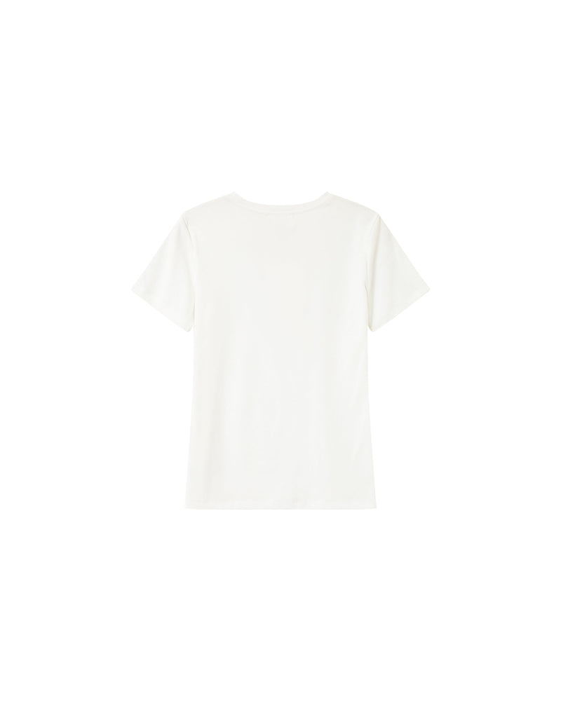Camiseta Crudo Con Mensaje Estampado Chick