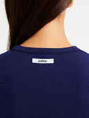 Vestido elástico ajustado azul marino