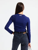 The Navy Blue Power Stretch Long Sleeve Top