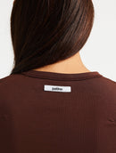 Le Top Manches Longues Power Stretch Marron Snickers