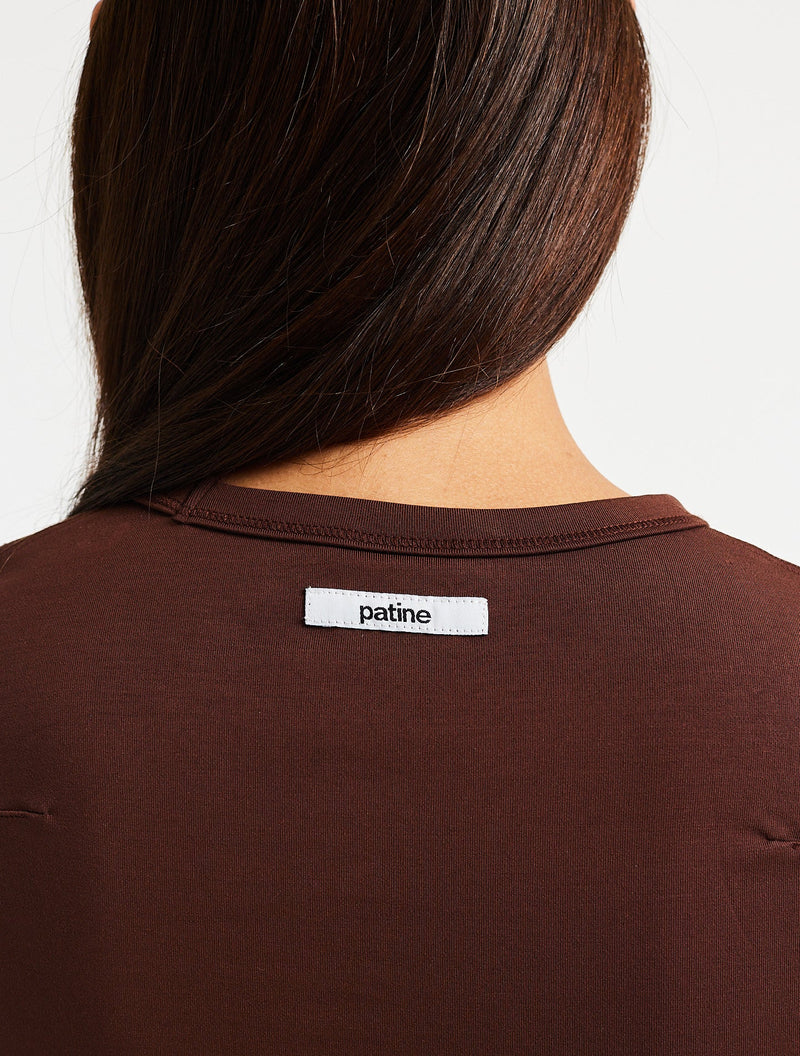 Le Top Manches Longues Power Stretch Marron Snickers