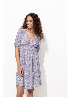 Robe Courte Imprimée Femme - Naturel Imprime