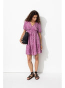 Robe Courte Imprimée Femme - Violet Imprime