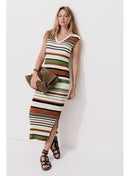 Robe-chaussette Rayée Femme - Multicolore Raye