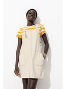 Robe Courte en Jean de Couleur - Naturel Uni Clair