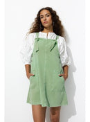 Robe Courte en Jean de Couleur - Vert Uni Colore