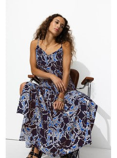 Robe à Bretelles Imprimée - Multicolore Imprime