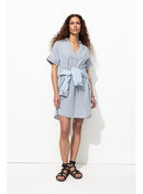 Robe-tunique Courte Rayée - Multicolore Raye