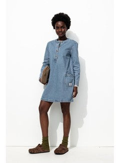 Robe Courte en Jean Femme - Jeans Uni Fonce
