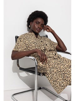 Robe-chemise Léopard Femme - Multicolore Imprime