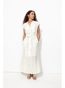 Longue Robe Broderie Anglaise - Naturel Uni Clair