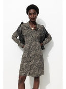 Robe-chemise Courte Imprimée - Noir Imprime