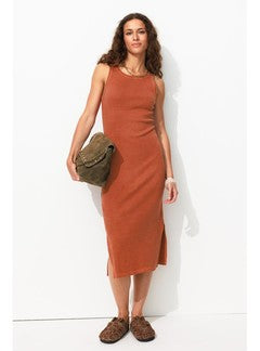 Robe-débardeur Éco-conçue - Marron Uni Fonce