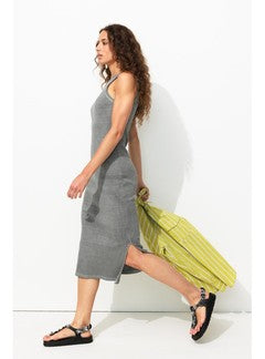 Robe-débardeur Éco-conçue - Gris Uni Fonce