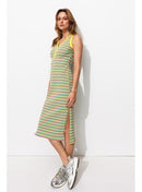 Robe-débardeur Rayée Femme - Multicolore Raye