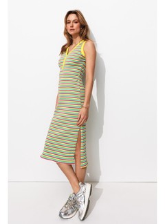 Robe-débardeur Rayée Femme - Multicolore Raye