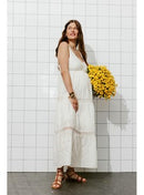 Robe en Broderie Anglaise - Naturel Uni Clair