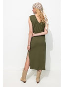 Robe T-shirt - Kaki Uni Fonce