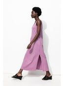 Robe Longue en Jersey Femme - Violet Uni Colore