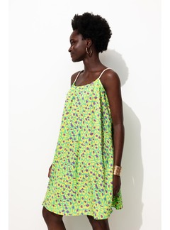 Robe Courte et Évasée Femme - Multicolore Imprime