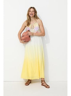 Robe Longue 2 en 1 Femme - Naturel Uni Clair