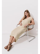 Robe-pull Pailletée Femme - Naturel Uni Clair