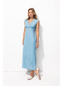 Robe Longue sans Manches Femme - Jeans Uni Clair