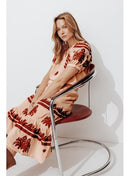 Jupe Midi Brodée Femme - Naturel Uni Clair