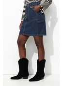Jupe Courte en Jean Brut Femme - Jeans Uni Fonce