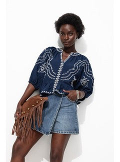 Mini-jupe Short en Jean Femme - Jeans Uni Fonce