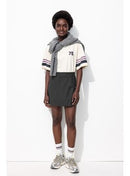 Jupe-short Rayée Femme - Gris Raye
