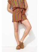 Short Rayé Femme - Multicolore Raye