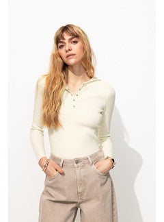 Pull à Capuche Femme - Naturel Uni Clair