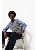Pull Effet 2 en 1 Femme - Gris Uni Clair