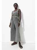 Combinaison-pantalon en Jersey - Noir Uni Fonce