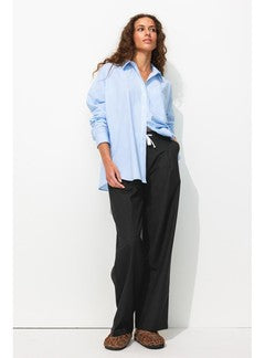 Pantalon de Tailleur Jogpant - Noir Uni Fonce