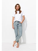 Gaston Jean Slim Cropped Femme - Jeans Uni Clair