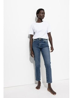 Gaston Jean Slim Cropped Femme - Jeans Uni Fonce