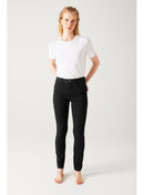 Ernest Jean Skinny Push Up - Noir Uni Fonce