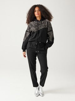 Pantalon Jogpant Femme - Noir Uni Fonce