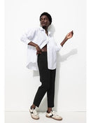 Pantalon Cigarette Uni Femme - Noir Uni Fonce