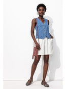 Short Large Femme - Naturel Uni Clair