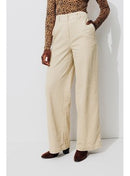 Pantalon Large Velours Côtelé - Naturel Uni Clair