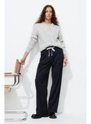 Pantalon Large Cordon Femme - Multicolore Raye