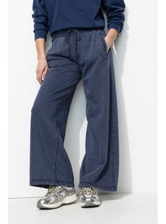 Pantalon de Jogging Large - Bleu Uni Fonce