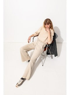 Pantalon de Jogging Large - Naturel Uni Clair
