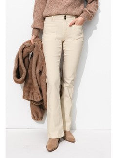 Eugene Jean Flare Femme - Naturel Uni Clair