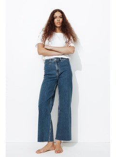 Hector Jean Taille Haute - Jeans Uni Fonce