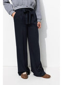 Pantalon Large Version Longue - Bleu Uni Fonce